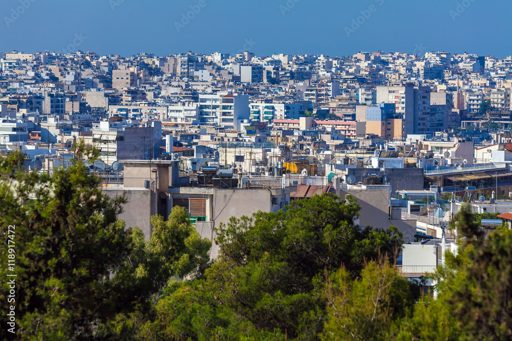 Aerial View on Athens from Acropolis