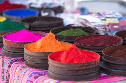 colorful dyes from natural minerals photo