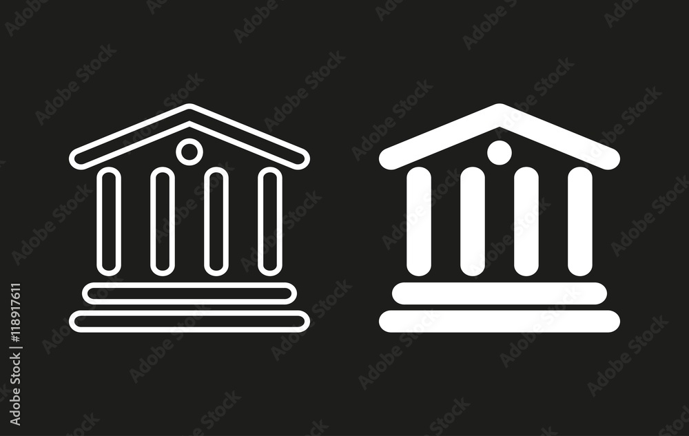 Obraz premium Court vector icon.