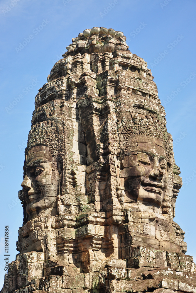 Face of Bayon temple in Angkor Thom