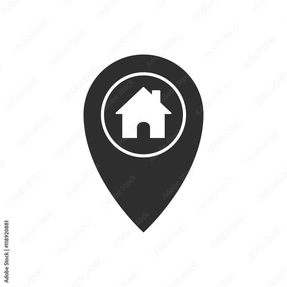 Map pin - vector icon. Map pin - vector icon.