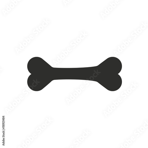 Dog bone - vector icon.