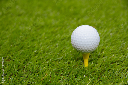 Golf ball on grass