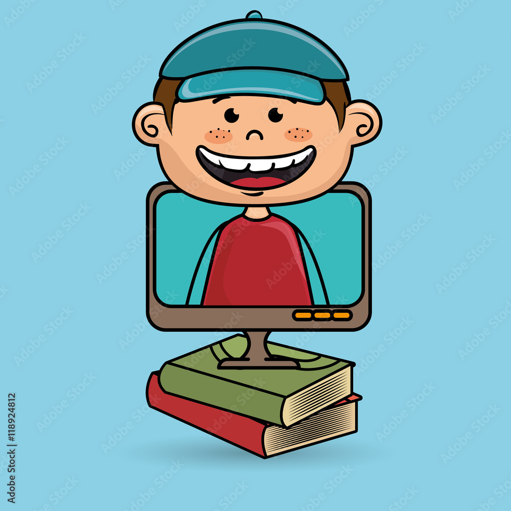 kids screen book icon vector illustration design kids screen book icon vector illustration design