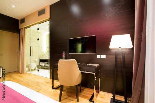 Modern luxury hotel suite interior