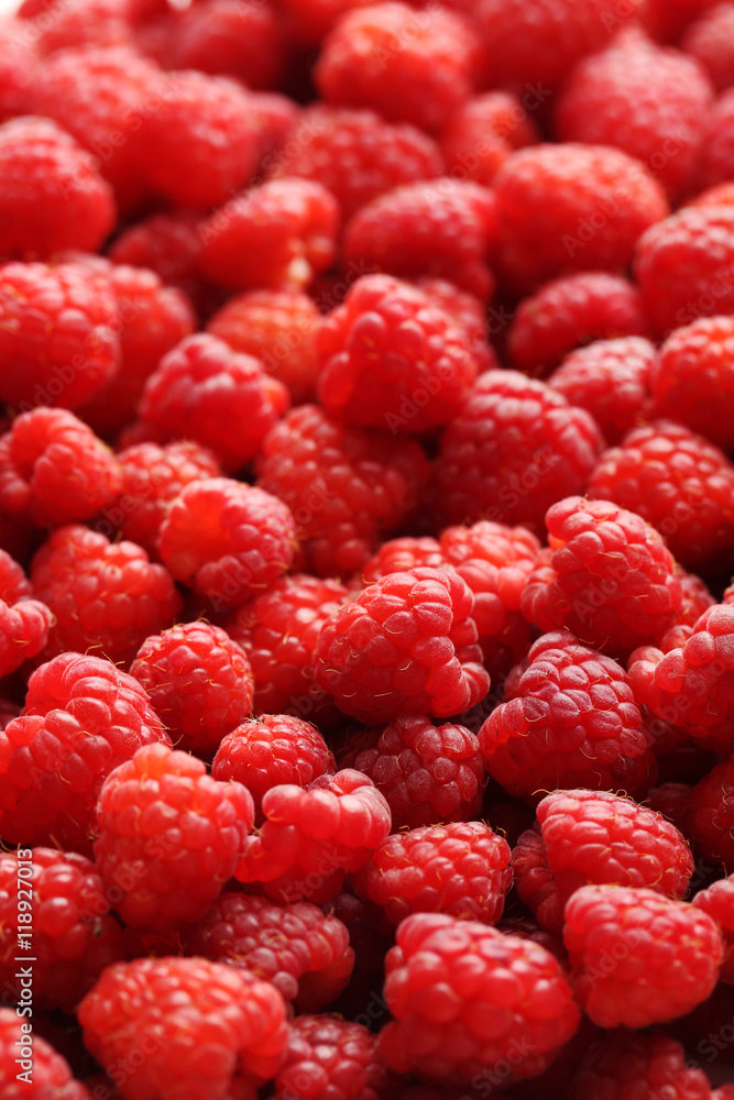 Ripe and sweet red raspberries background Ripe and sweet red raspberries background