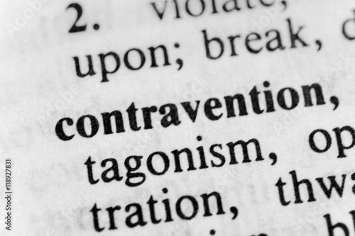 Vászonkép Contravention