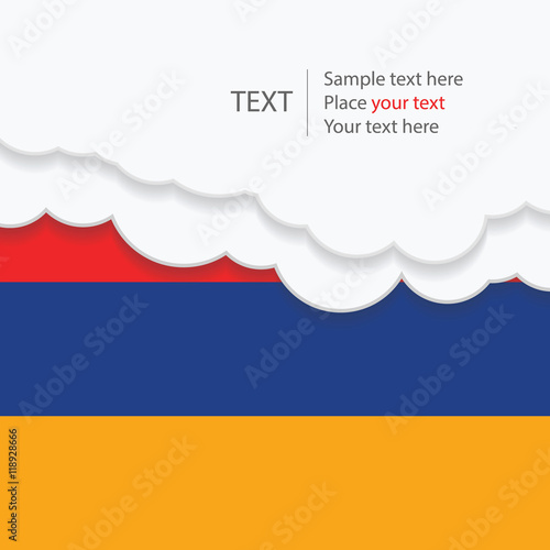 Armenia flag background  with copyspace for your text.