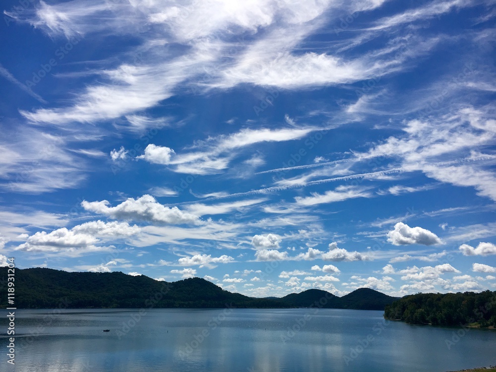 Beautiful sky and lake Beautiful sky and lake
