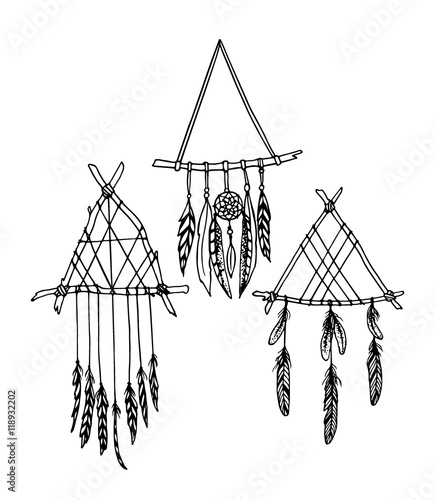 Hand drawn dreamcatcher
