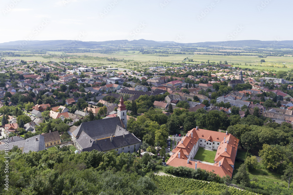 View from the castle of Sümeg in Hungary
