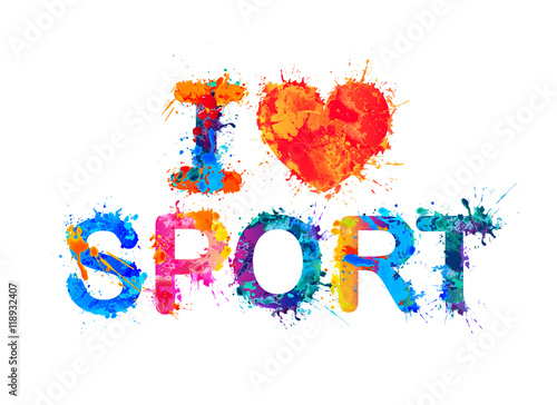 I love sport. Vector