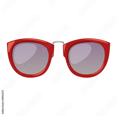 Vector glasses isolated on white background.