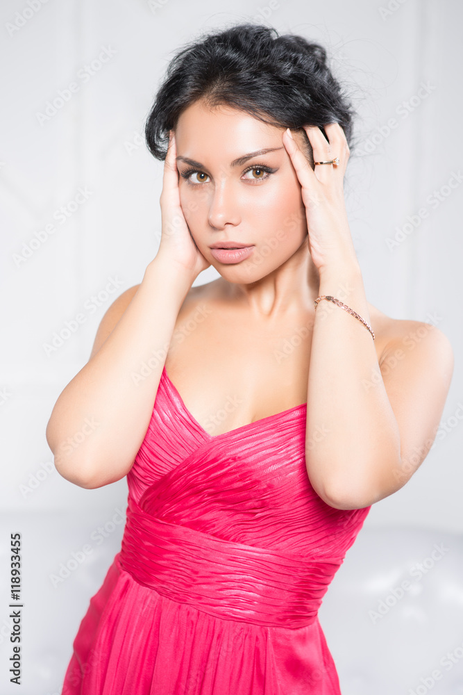 Portrait of beautiful young brunette Portrait of beautiful young brunette