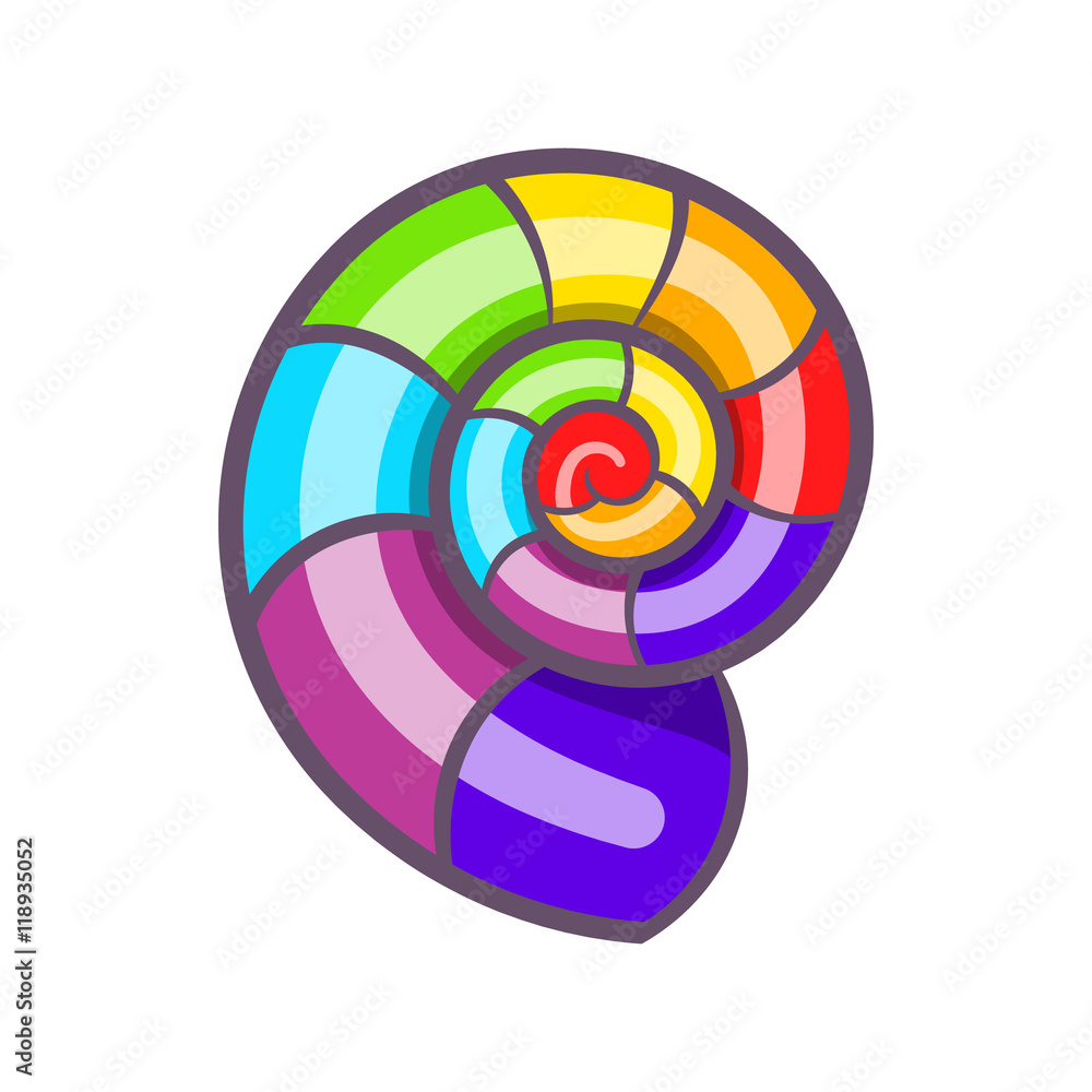 Curl in colours of LGBT icon in cartoon style isolated on white background. Tolerance symbol Curl in colours of LGBT icon in cartoon style isolated on white background. Tolerance symbol