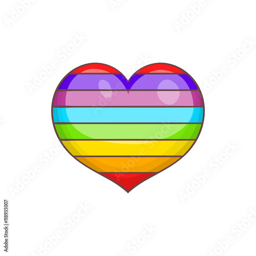 Heart in colours of LGBT icon in cartoon style isolated on white background. Tolerance symbol Free Download Heart in colours of LGBT icon in cartoon style isolated on white background. Tolerance symbol - GFXLoad