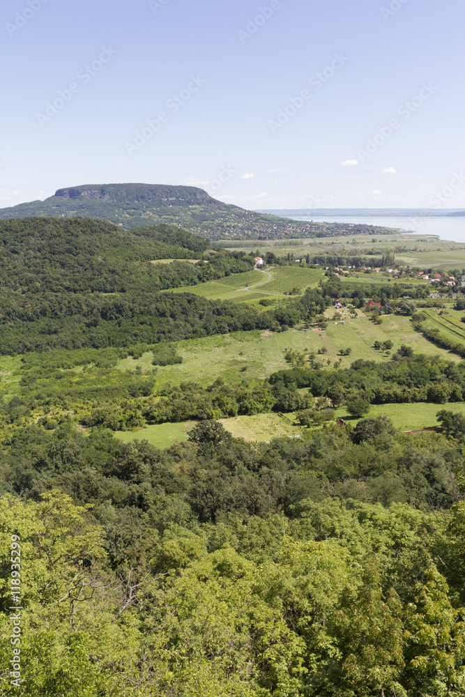 Obraz premium Volcanic mountains in the Balaton uplands