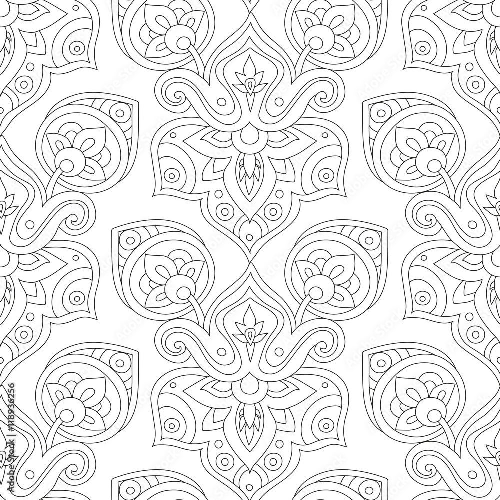 Ethnic line seamless pattern. Ethnic line seamless pattern.
