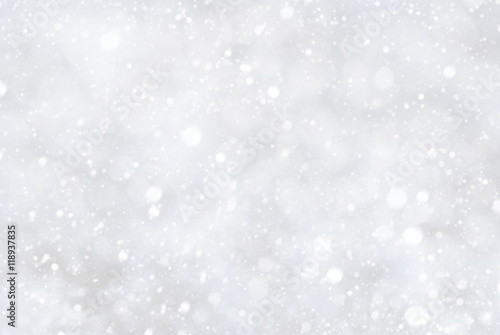 White Christmas Background With Bokeh And Snowflakes © Nelos