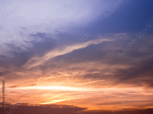 dramatic cloudscape in twilight with sunset © exoticartz