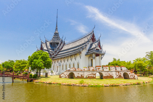 Sanphet Prasat Palace in Ancient City  Samutprakan Thailand