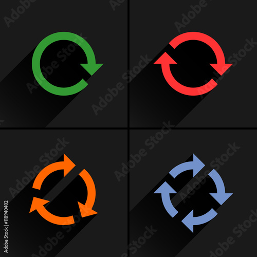 Color arrow loop, refresh, reload, rotation icon