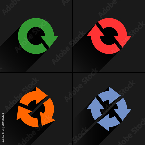 Color arrow loop, refresh, reload, rotation icon