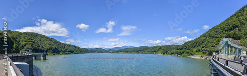 大倉湖パノラマ風景