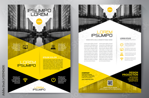 Business brochure flyer design a4 template.