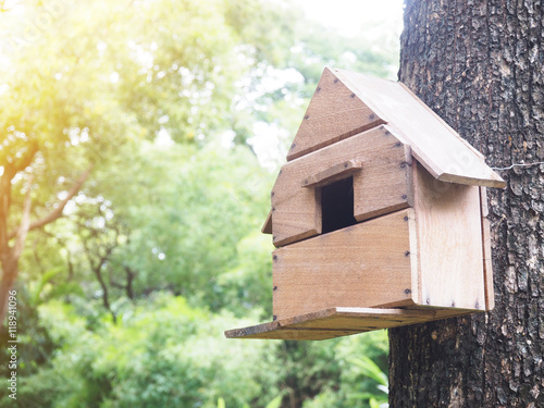 wooden bird house © pkanchana