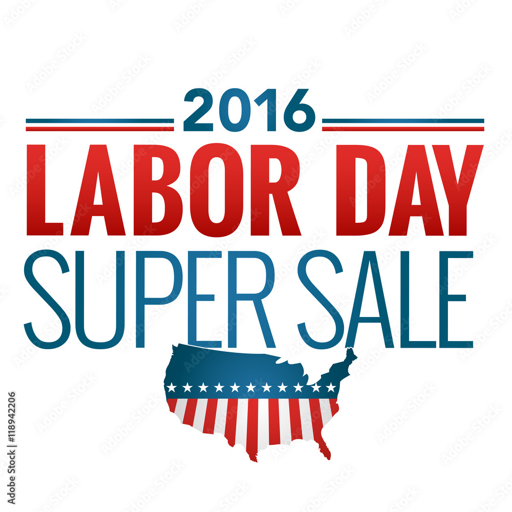 Labor Day Super Sale Sign