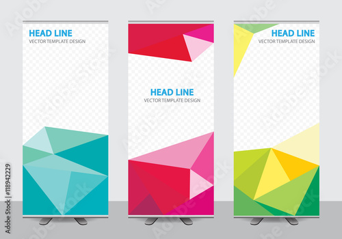 Roll Up, Banner, Stand Vector.