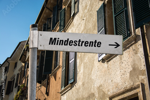 Schild 87 - Mindestrente photo