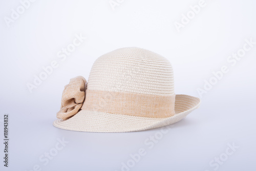 hat for lady or pretty straw hat with flower.