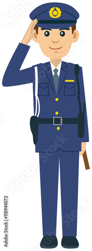 敬礼をする警察官のイメージイラスト 全身正面 Stock Vector Adobe Stock 敬礼をする警察官のイメージイラスト 全身正面 Stock Vector Adobe Stock