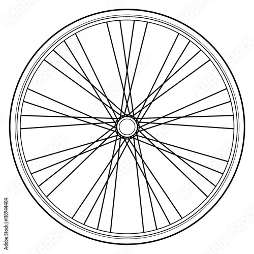 bike  wheel isolated on white background
