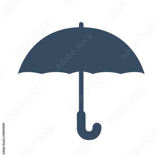 umbrella weather protection open icon. Isolated and Flat design. Vector illustration
