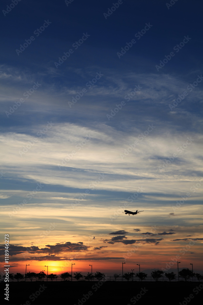 Sunset Airplane