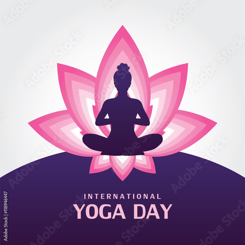 abstract yoga day background vector illustration