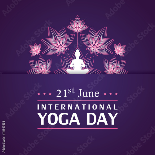 abstract yoga day background vector illustration