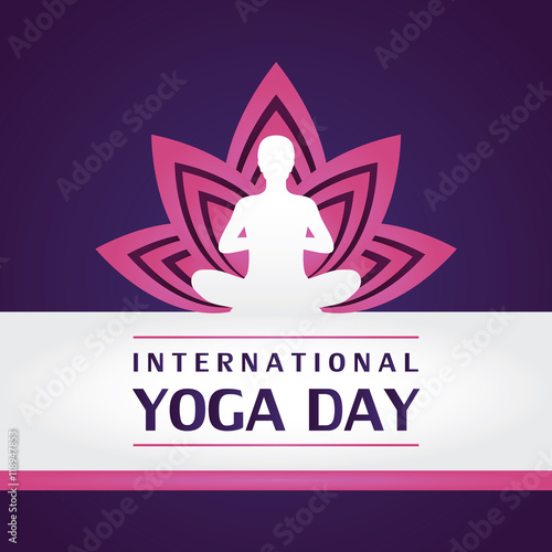 abstract yoga day background vector illustration