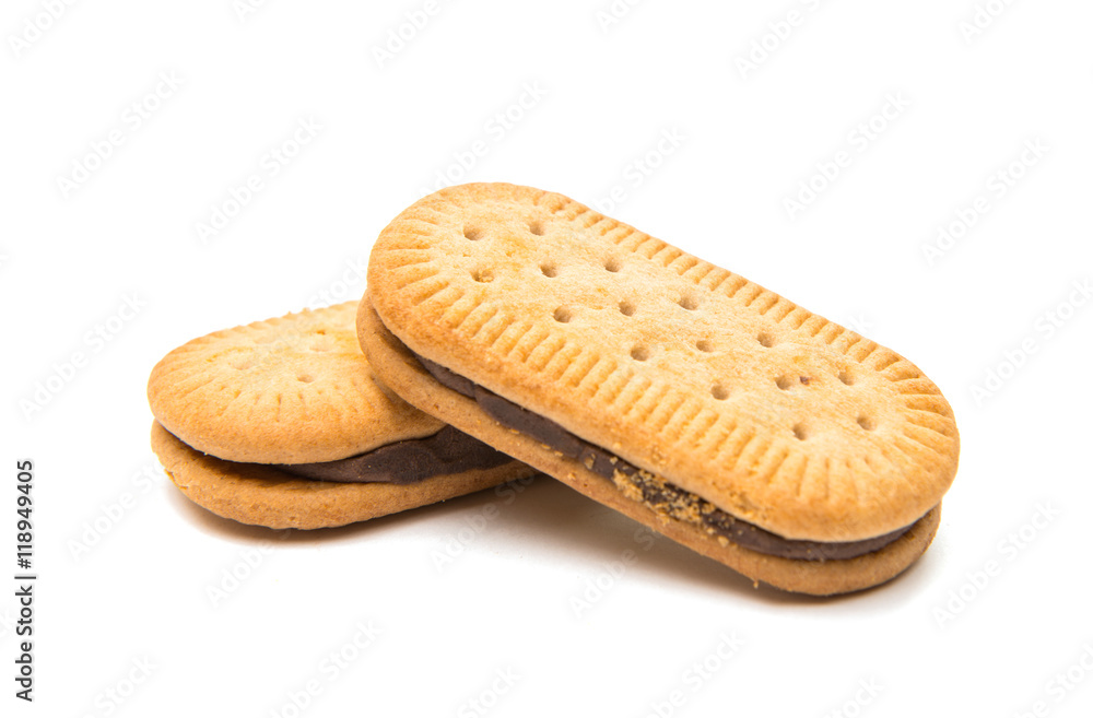 Double cookies with chocolate Double cookies with chocolate