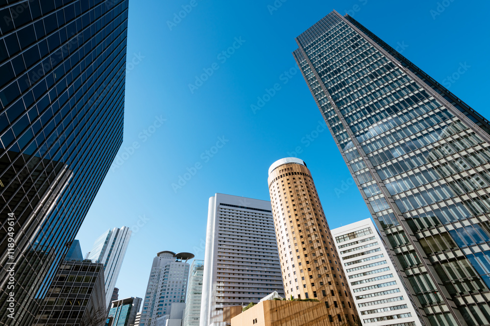 Skyscrapers of Osaka Central Business District.