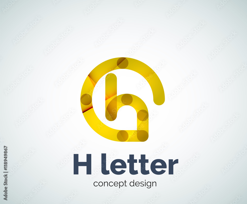 Abstract H geometric letter logo template Abstract H geometric letter logo template
