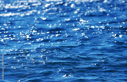 glittering water surface with sharp and blurred details