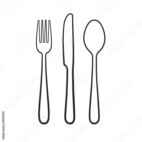 Fork spoon knife icon sign symbol