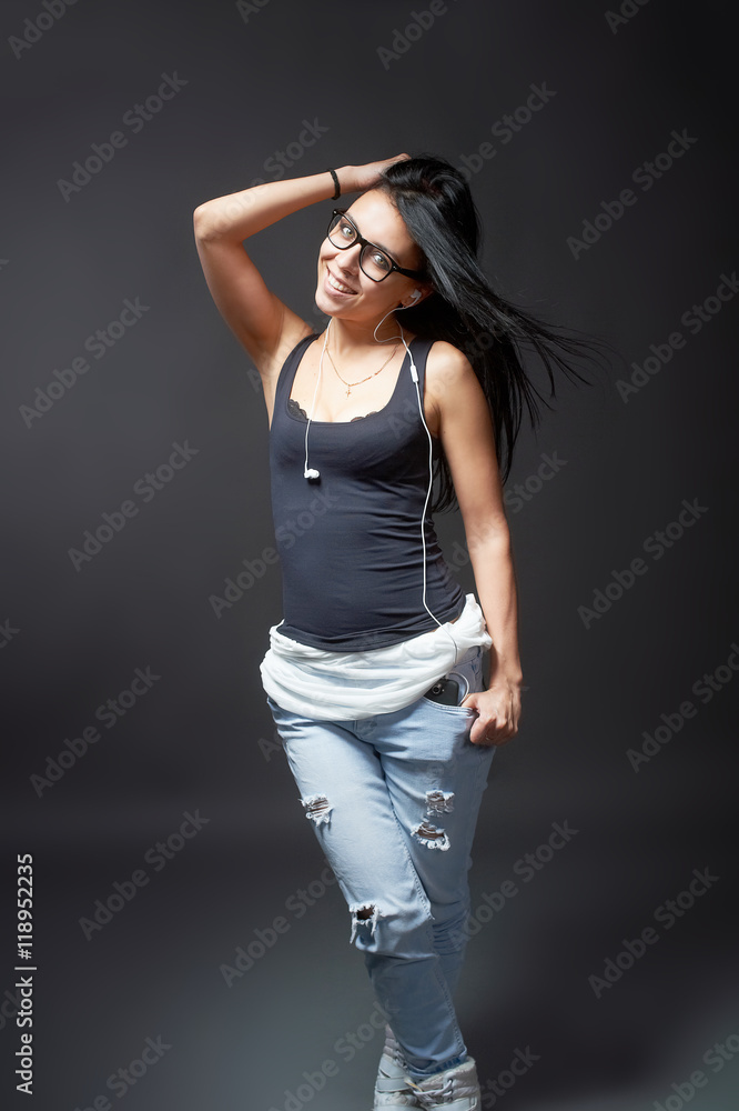 Portrait of a cheerful cute woman Portrait of a cheerful cute woman