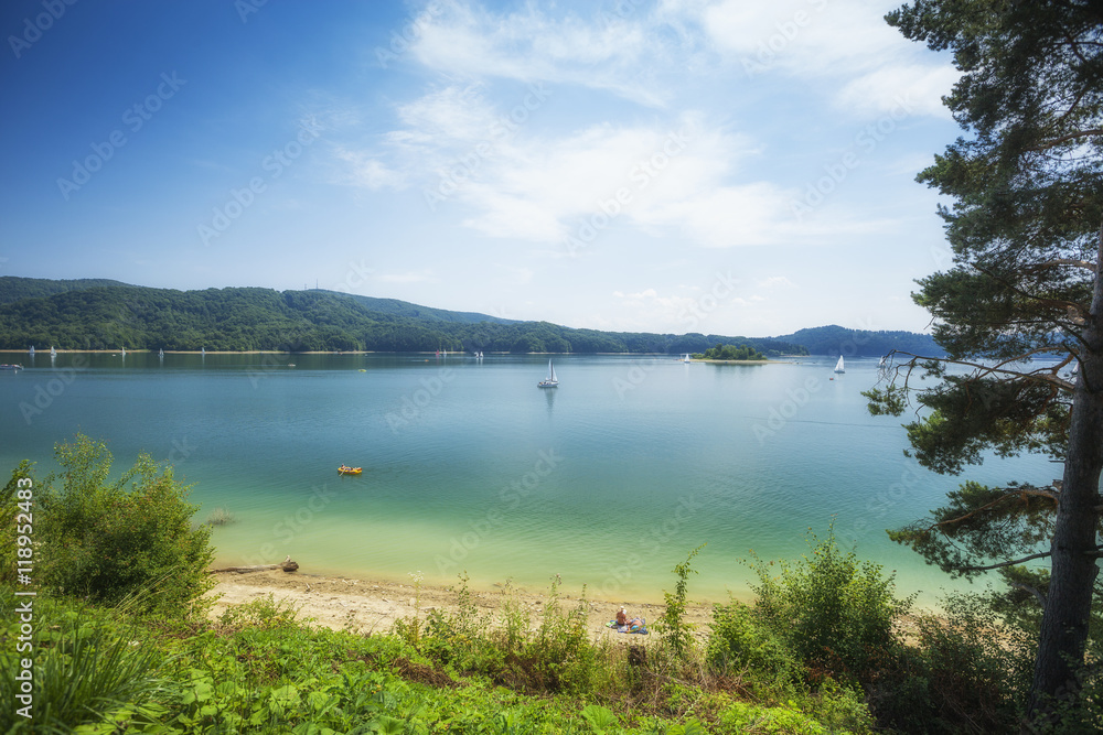 Lake (Solina in Bieszczady, Poland)