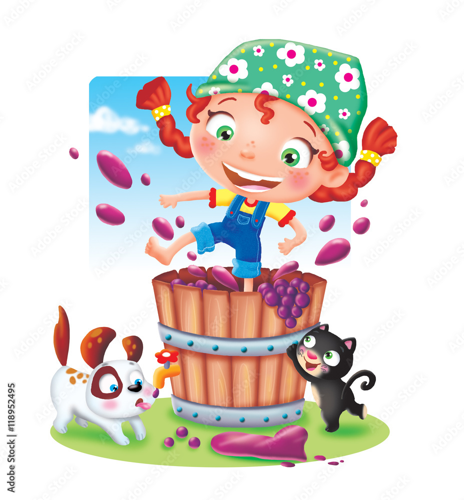 Naklejka premium la vendemmia e allegria