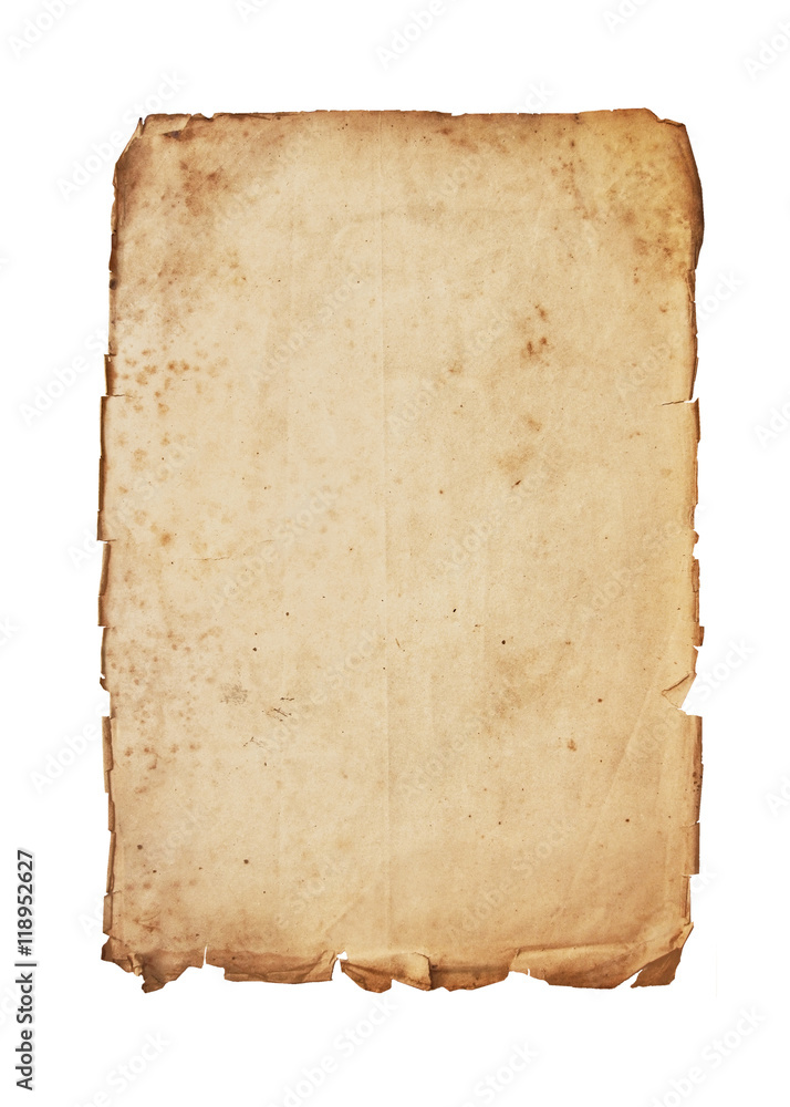 old paper textures on white background